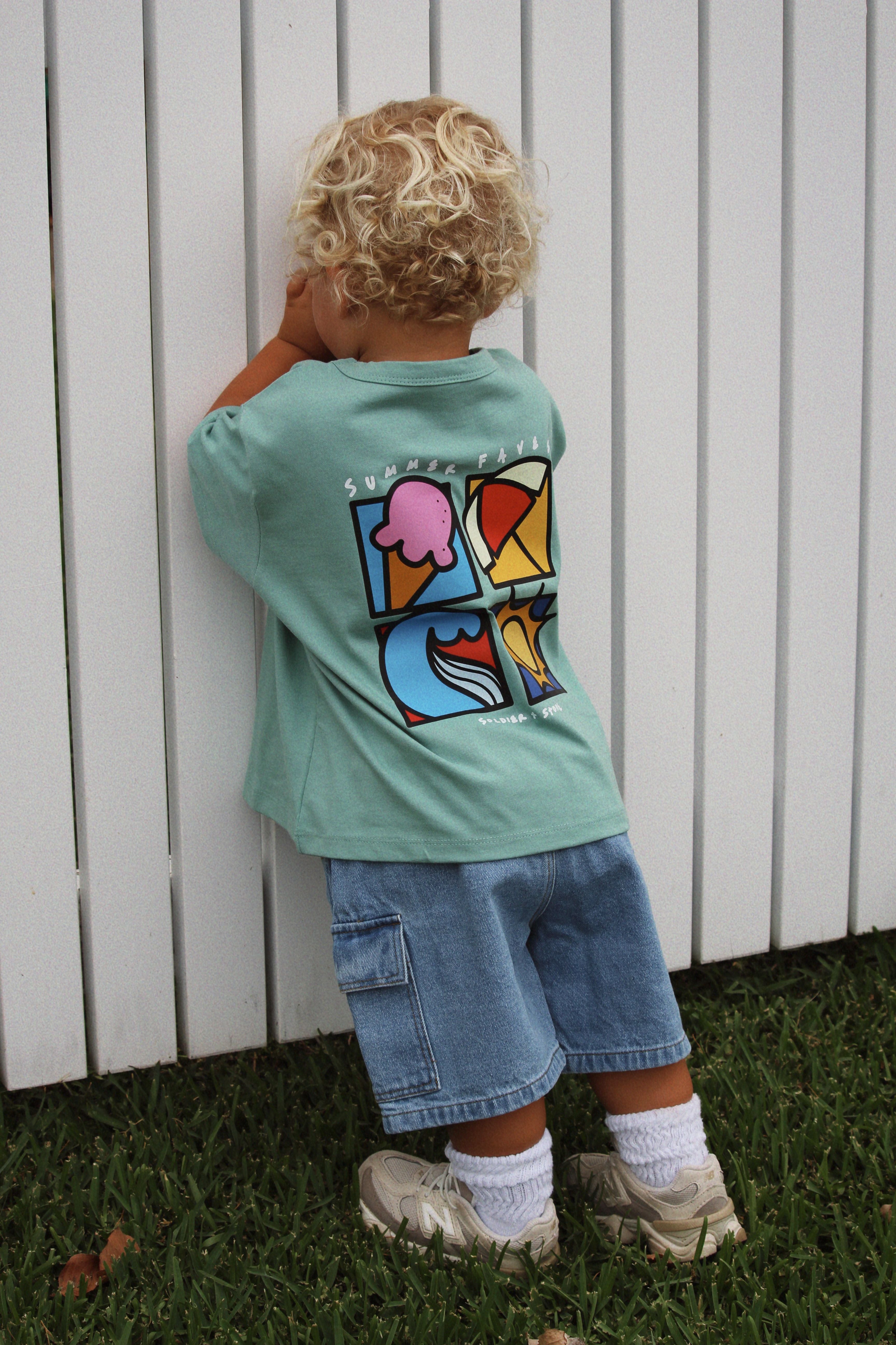 Summer Faves Tee- Pastel Green