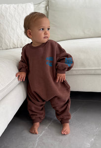 Stay Cool Romper- Chocolate and Teal