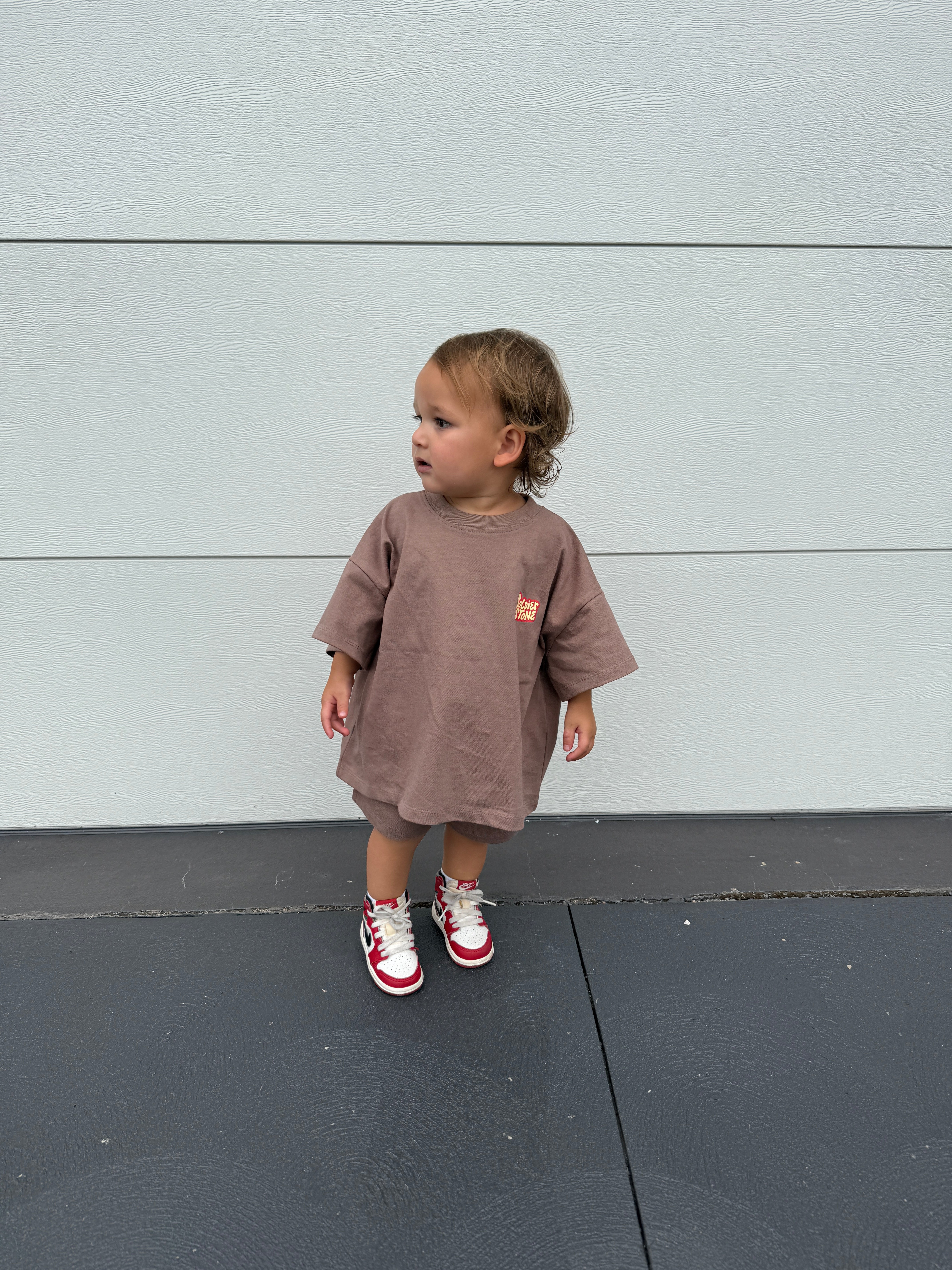 Retro Tee- Chocolate