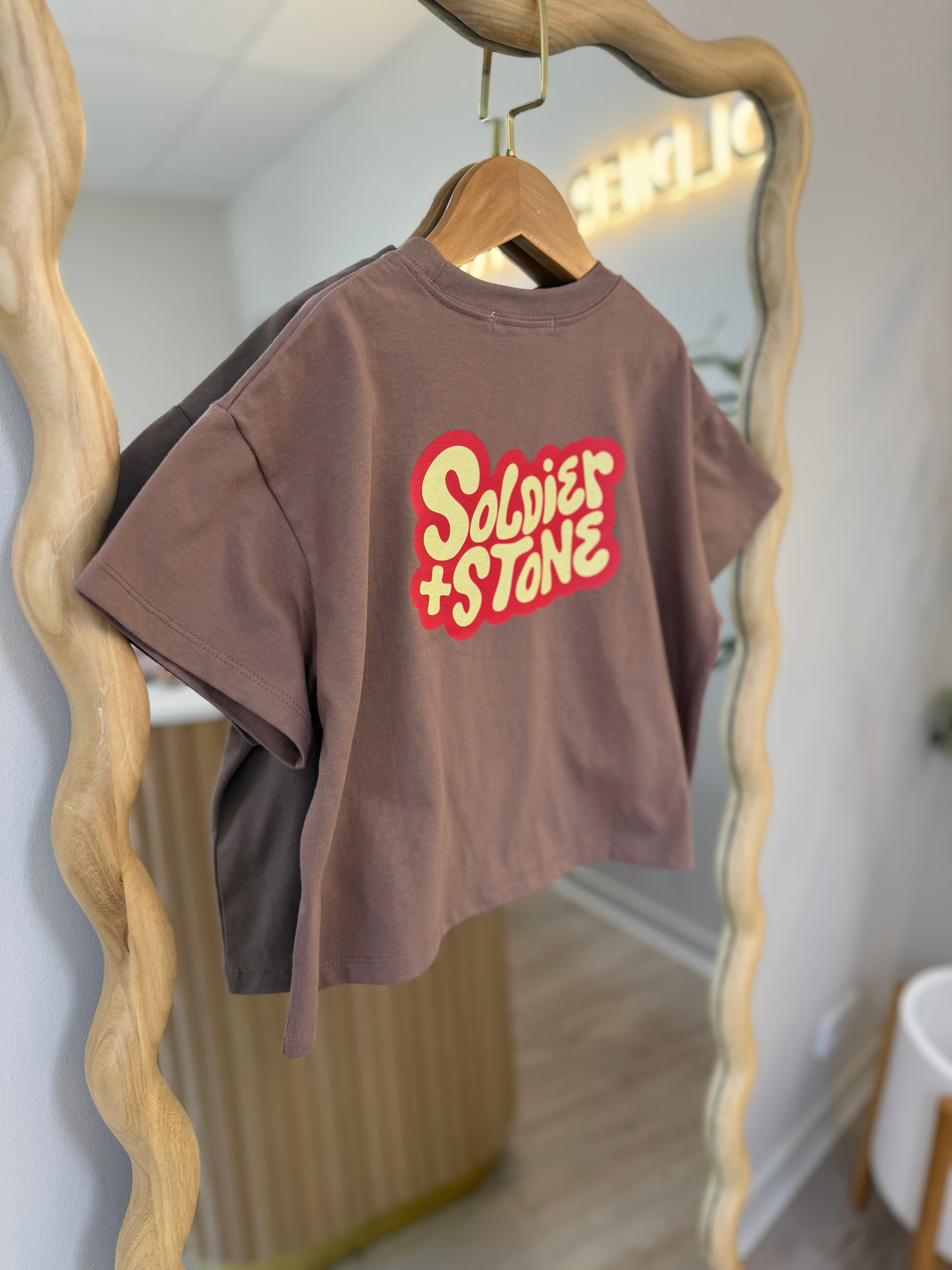 Retro Tee- Chocolate