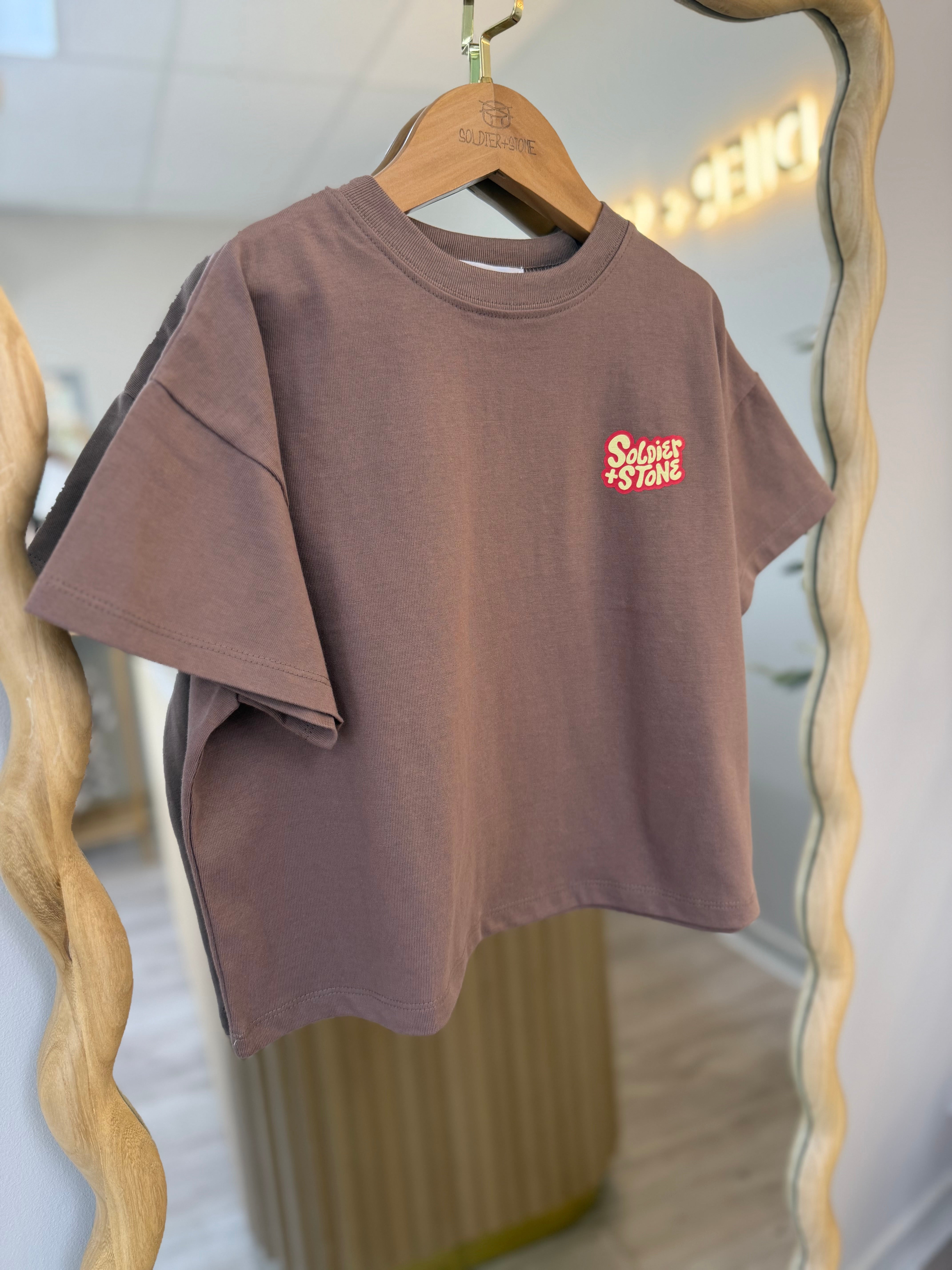 Retro Tee- Chocolate