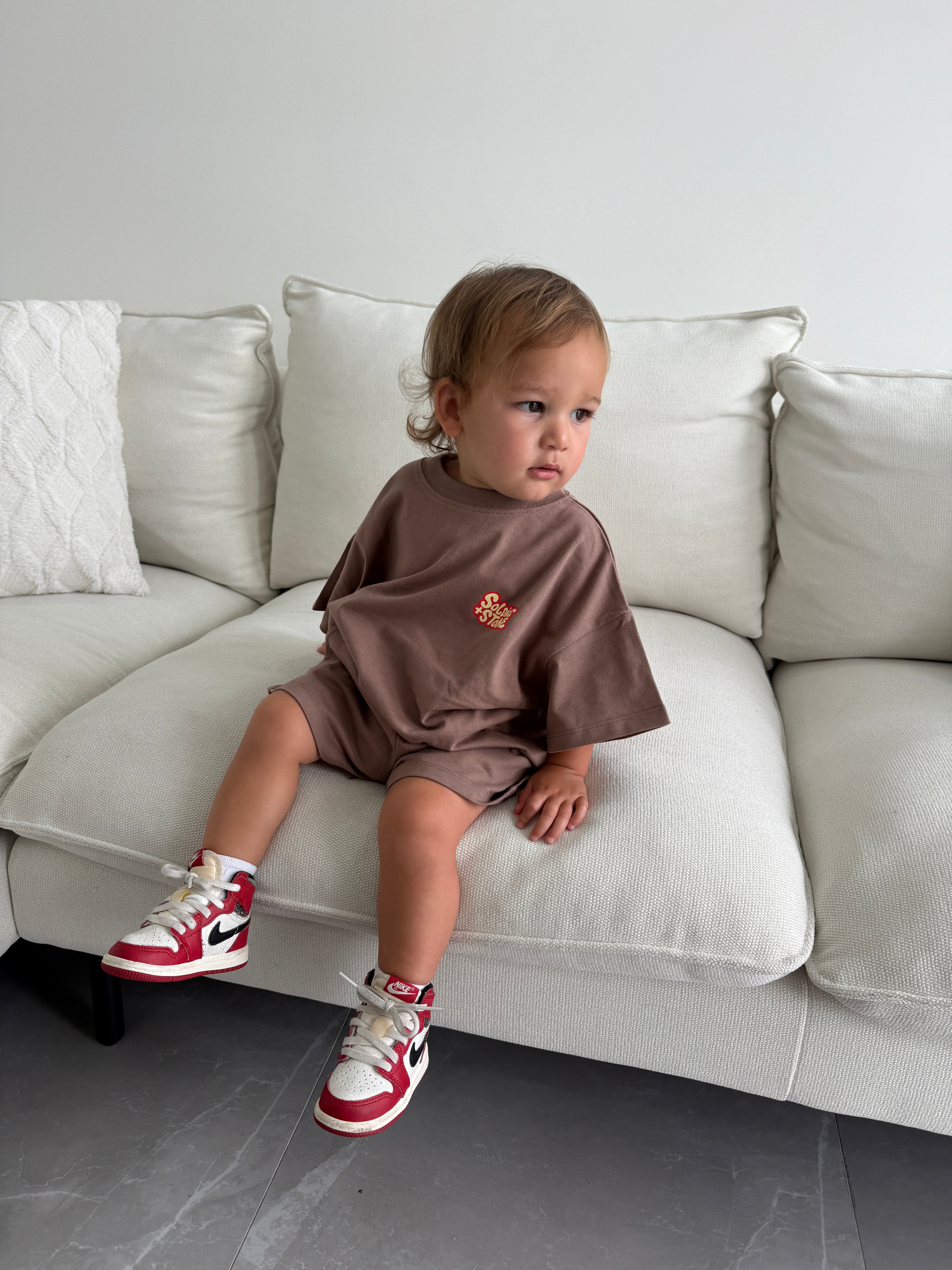 Retro Tee- Chocolate