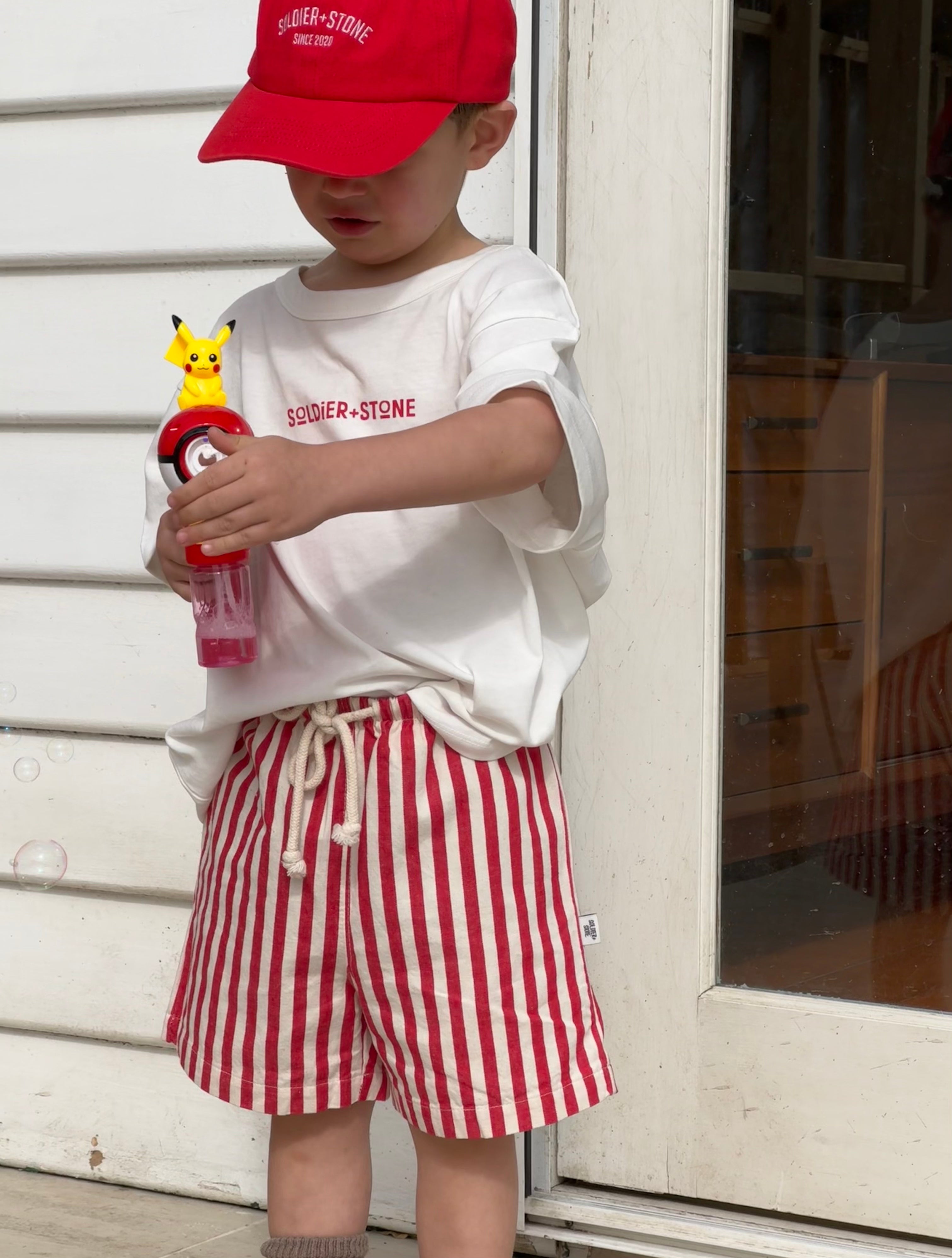 Striped Summer Shorts (Red)