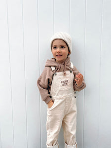 Corduroy Overalls: Oat