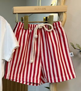 Striped Summer Shorts (Red)