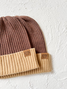 Beanie: Chocoloate/Mustard