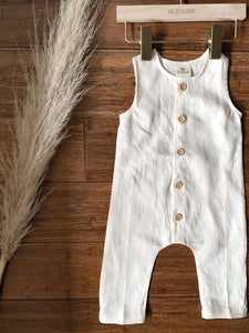 Sand Dune Overalls: Sea Salt (Light beige)